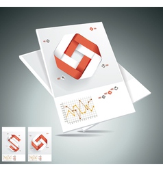 Magazine cover layout design vector image