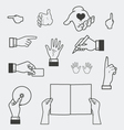Hand and holding objects vector image