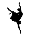 Ballerina silhouette vector image