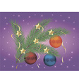Christmas pine branch vector image