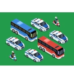 Police Motorcade Car Flat Design Police Motorcade Car Flat Design vector image