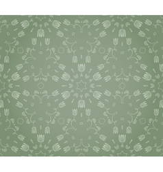 Seamless wallpaper with floral ornament vector image