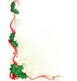 Christmas holly border vector image