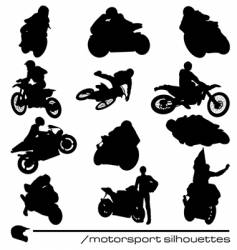 Motorbike silhouettes vector image