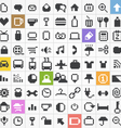Pixel web icons collection vector image