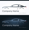 Abstract sport coupe car vector image