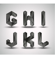 Trendy black alphabet vector image