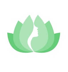 Woman beauty lotus icon isolated - white backround vector image