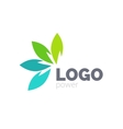 Green leaf logo design Four leaves health vector image