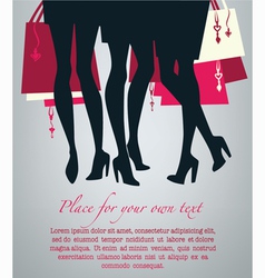 Valentines shopping vector image