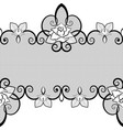 Black lace seamless pattern with roses on white Black lace seamless pattern with roses on white vector image