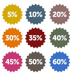 Discount Stars Set vector image