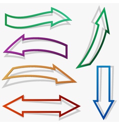 Paper style arrows set vector image