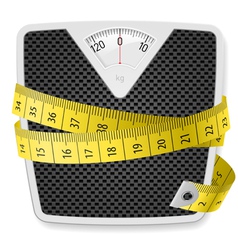 Weights tape measure vector image