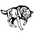 Canis lupus black white vector image