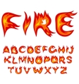 Flame alphabet vector image