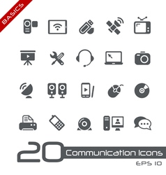 Communications Icons Basics vector image
