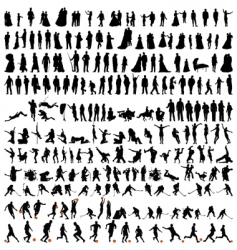 People silhouettes vector image