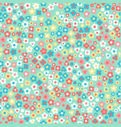 Floral seamless pattern small cute simple flowers Floral seamless pattern small cute simple flowers vector image
