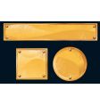 Golden plates vector image