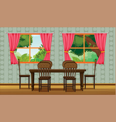 Colorful dining room vector image