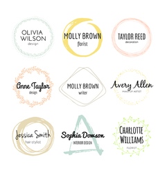 Handdrawn Logo Collection vector image
