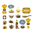 Kitchen and restaurant icons vector image