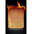 Burning paper vector image