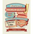 Retro background with retro boards vector image