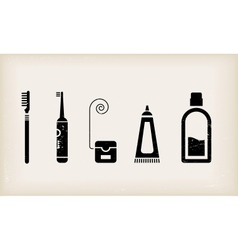 Mouth and teeth care icons vector image