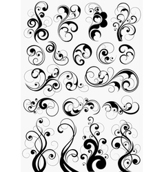 Black and white flourishes vector image