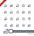 Documents Icons Basics vector image