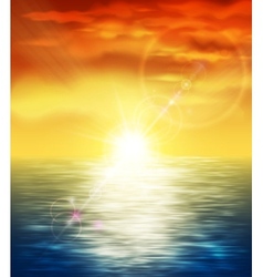 Sunset at sea vector image