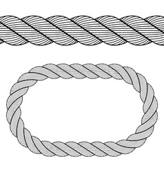 Woman doing cable rope tricep pull down Royalty Free Vector