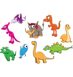 Collection of dinosaurs Collection of dinosaurs vector image