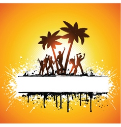 Grunge summer party vector image