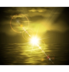 Sunset in sepia style vector image
