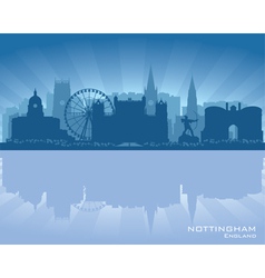 Nottingham England skyline vector image