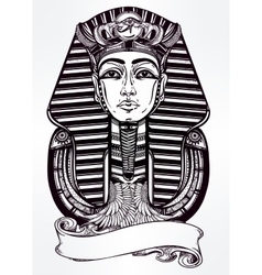 Vintage pharaoh with place for your text Vintage pharaoh with place for your text vector image