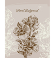 Floral background vector image