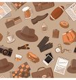 Seamless pattern with vintage male things vector image