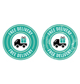 Free delivery retro grunge badge vector image