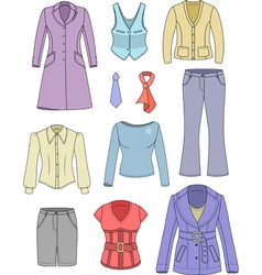 Top manager woman clothes set vector image