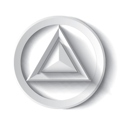 Realistic white geometrical background with vector image