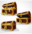 Wooden chest set Wooden chest set vector image