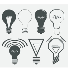 Light bulb icon vector image
