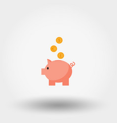 Piggy bank icon vector image