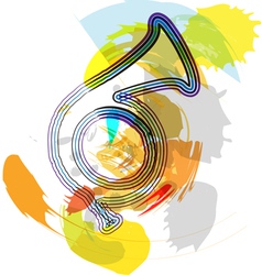 Abstract music instrument vector image