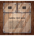 Glass frame and wooden vector image