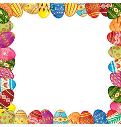 Easter eggs frame vector image